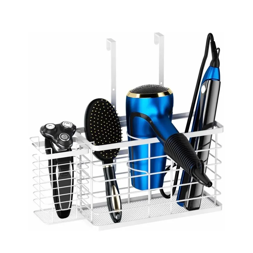 Hair Tool Organizer Wall Mount Dryer Holder Cabinet Door 3 in 1 No Drill